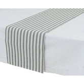 Decoris Cotton Tablerunner 30 x 150cm - Striped Green